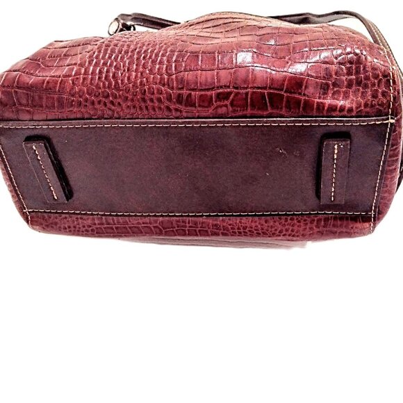 MC Marc Chantal Croc Embossed Western-Inspired Satchel ~ Shoulder Bag w/Key Tab! - Picture 5 of 16